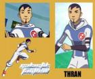 Thran είναι η υπεράσπιση της η ομάδα ποδοσφαίρου γαλαξιακό Snow-Kids με αριθμό 2